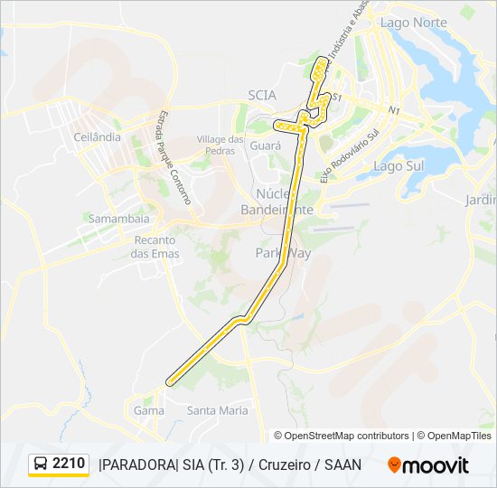 Mapa de 2210 de autobús