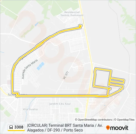 3308 Bus Line Map