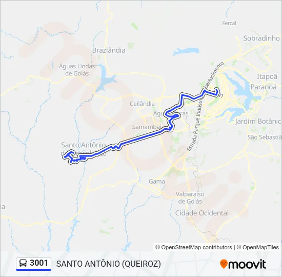 3001 Bus Line Map