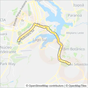 Rota da linha 1805: horários, paradas e mapas - Jardins Mangueiral