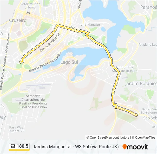 180.5 Bus Line Map