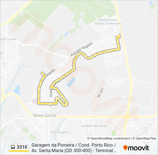 3310 Bus Line Map