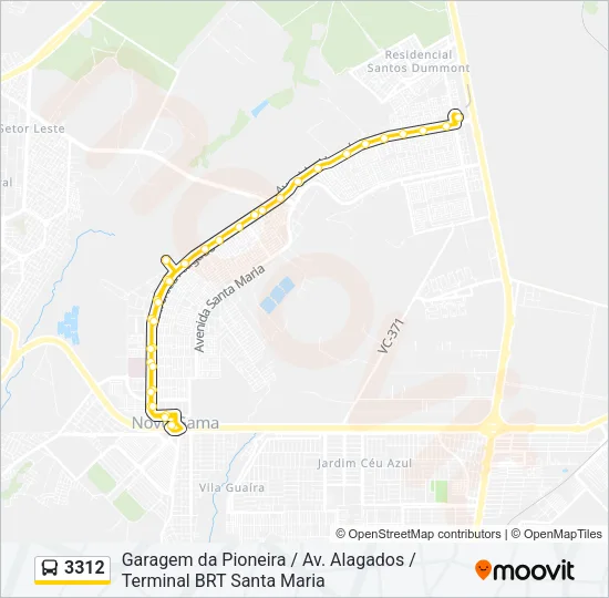 3312 Bus Line Map