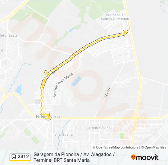 3312 Bus Line Map