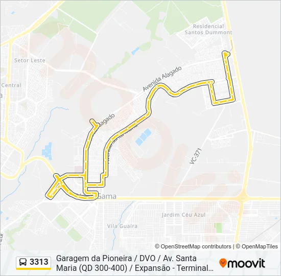 3313 Bus Line Map