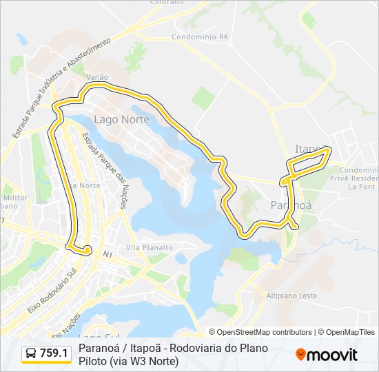 759.1 bus Line Map