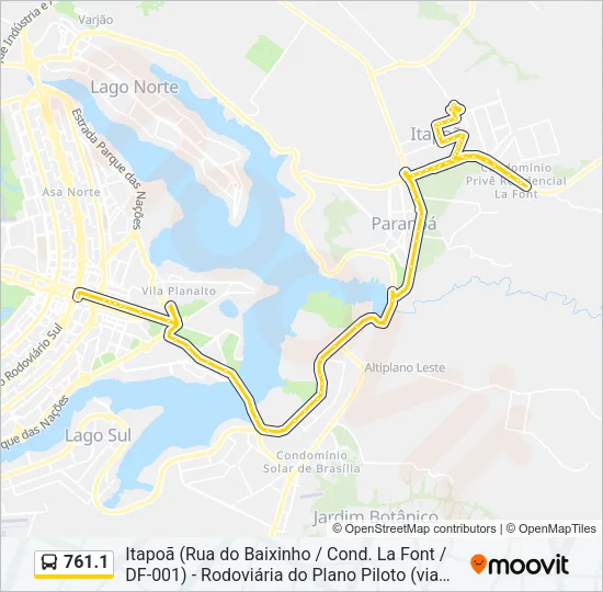 761.1 Bus Line Map