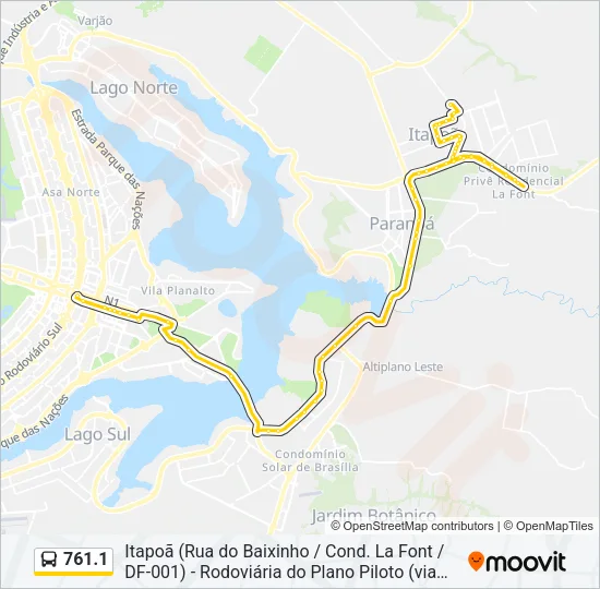 761.1 Bus Line Map