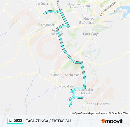 5822 bus Line Map