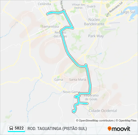 5822 Bus Line Map