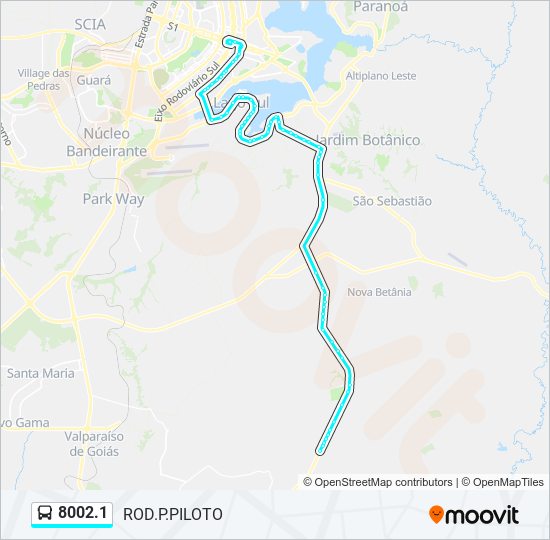 Mapa de 8002.1 de autobús