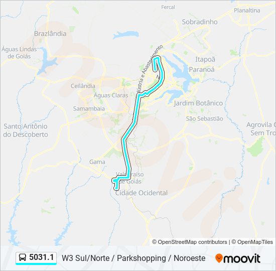 Mapa de 5031.1 de autobús