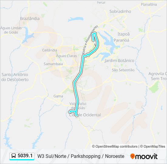 Mapa de 5039.1 de autobús