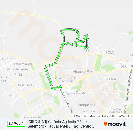 965.1 bus Line Map