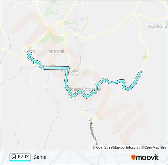 8702 Bus Line Map