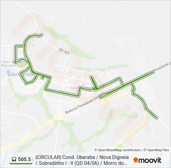 505.5 Bus Line Map