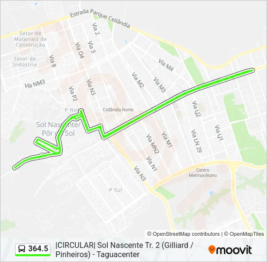 364.5 Bus Line Map