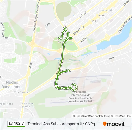 102.7 Bus Line Map