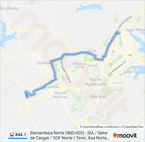844.1 Bus Line Map
