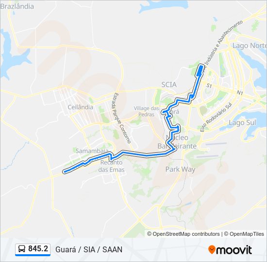 845.2 bus Line Map