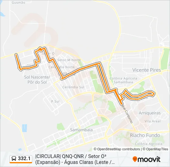 332.1 Bus Line Map