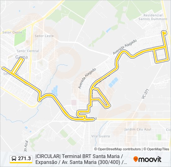 271.3 bus Line Map