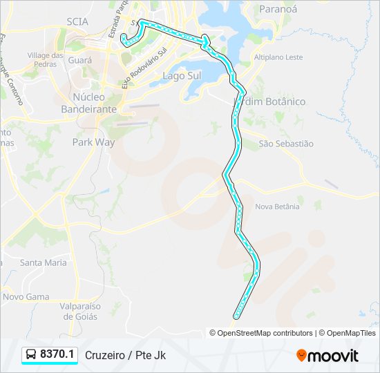 Mapa de 8370.1 de autobús