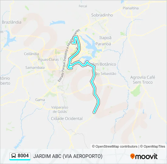 8004 Bus Line Map