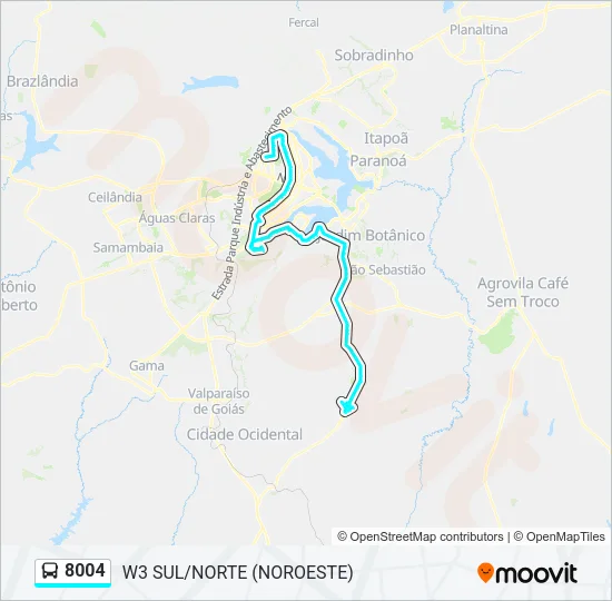 8004 Bus Line Map