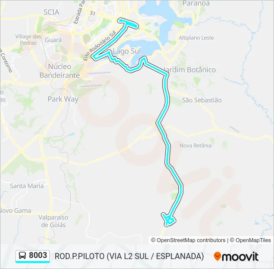 8003 Bus Line Map