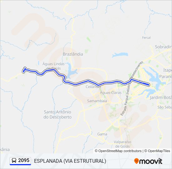 Mapa de 2095 de autobús