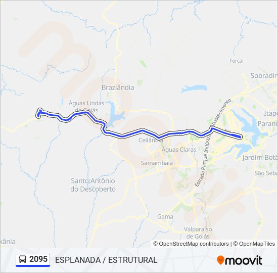 Mapa de 2095 de autobús