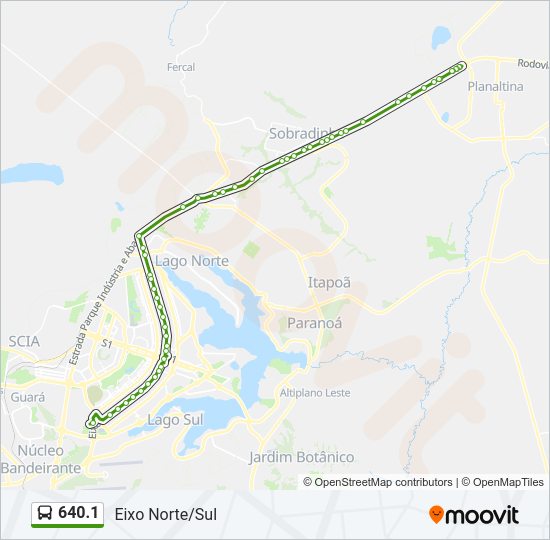 640.1 bus Line Map