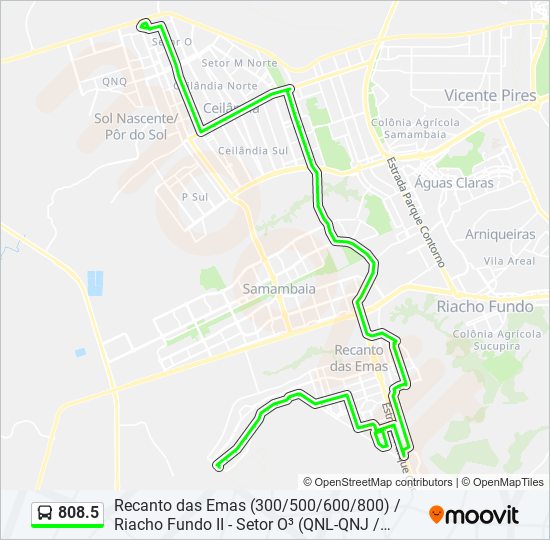 808.5 bus Line Map