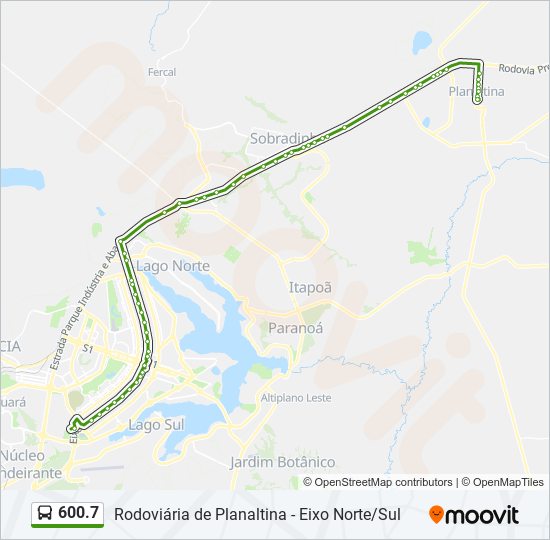 Mapa de 600.7 de autobús