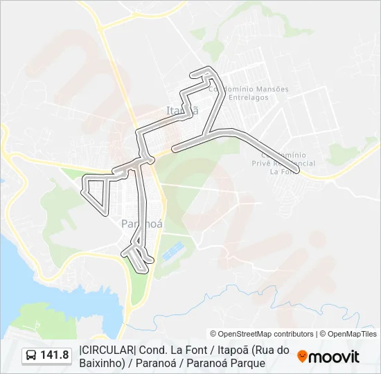141.8 Bus Line Map