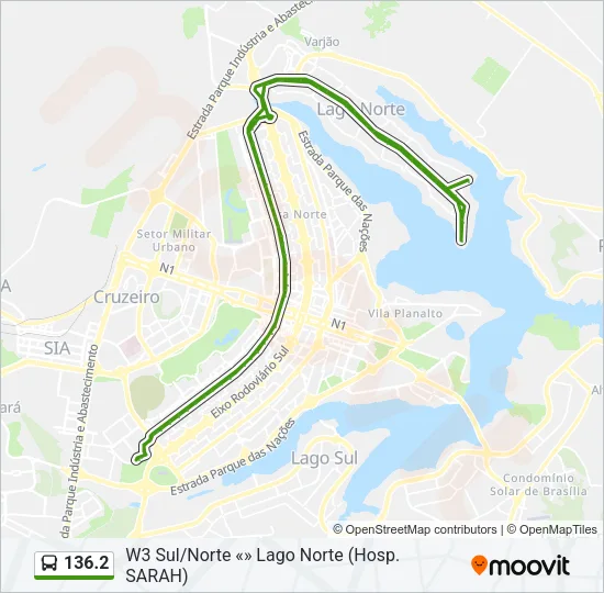 136.2 Bus Line Map