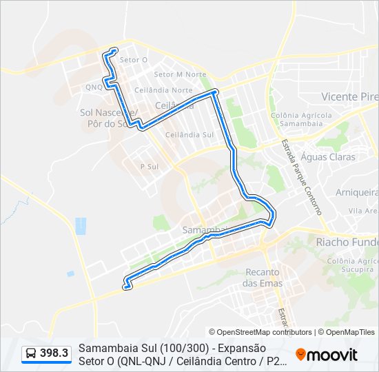398.3 bus Line Map