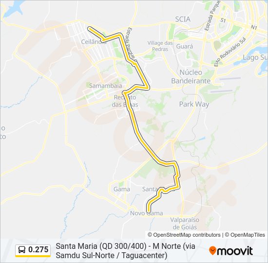 Mapa de 0.275 de autobús