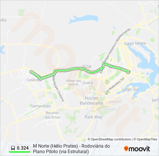 Mapa de 0.324 de autobús