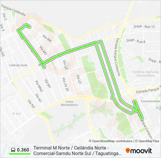 0.360 Bus Line Map