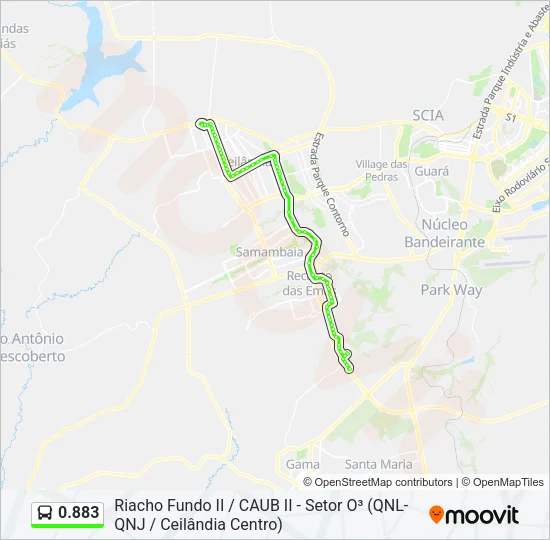 0.883 Bus Line Map