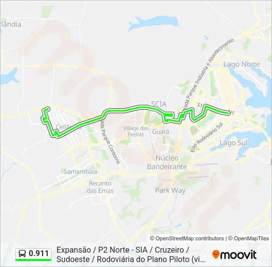0.911 Bus Line Map