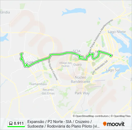 0.911 Bus Line Map