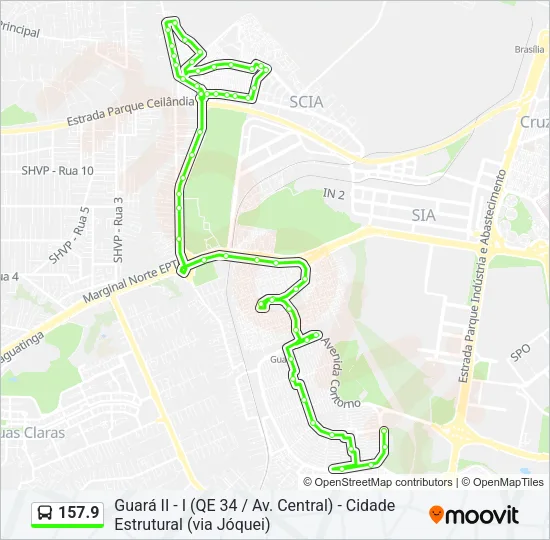 157.9 Bus Line Map