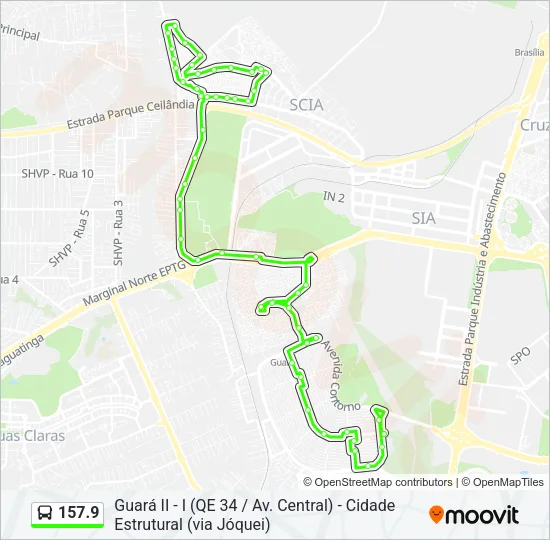 157.9 Bus Line Map