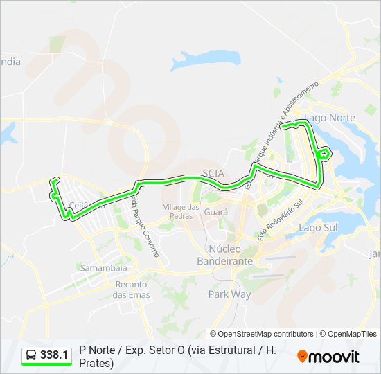 338.1 bus Line Map