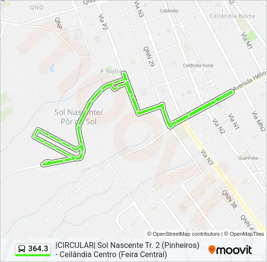 364.3 Bus Line Map