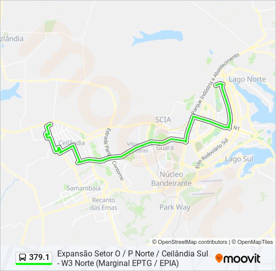379.1 bus Line Map