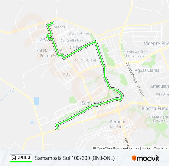 398.3 bus Line Map